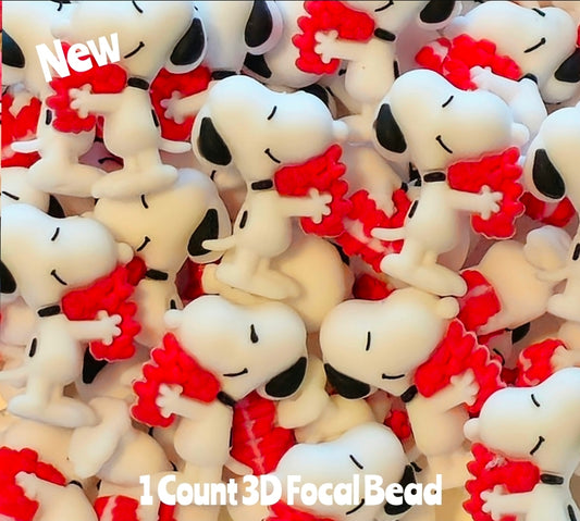 New 1 Count Snoopy Count Focal Bead