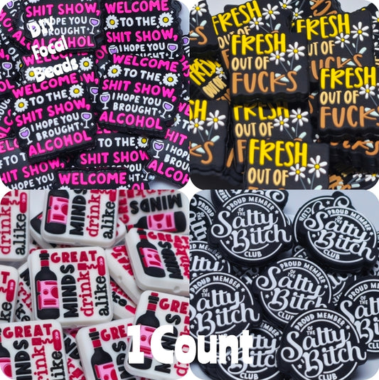 DIY Focal Bead 1 Count Craft Supplies Adult Sassy Sarcasm