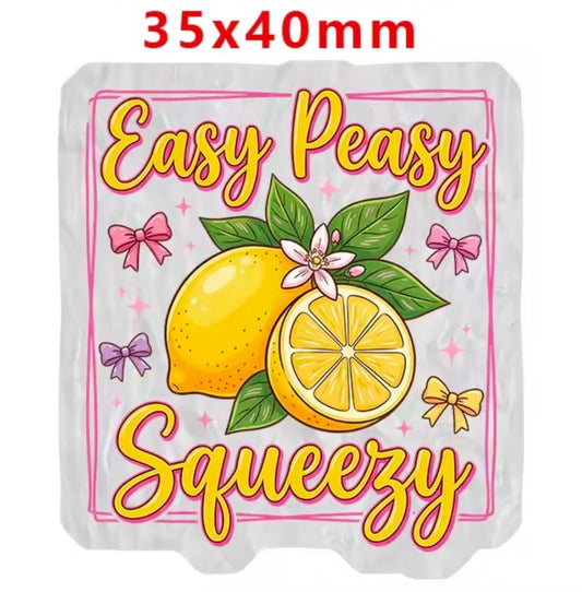 Glitter Acrylic Flatback- Acrylic Planer Resin Charm Ready peas lemon squeezy
