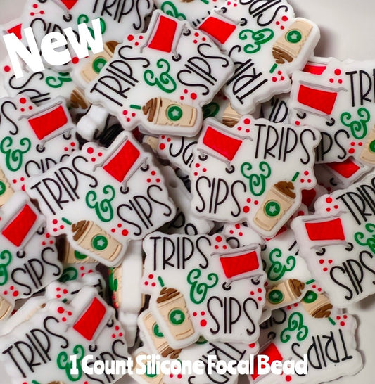 New Sips & Trips Focal Beads 1 Count DIY Bead Supplies
