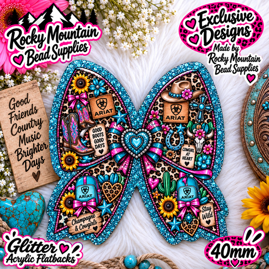 Shop Exclusive 1 Count Custom Exclusive Glitter Acrylic Flatback 40mm