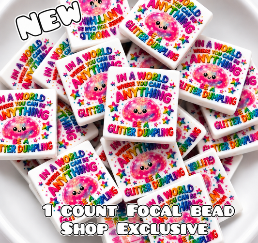 New 1 Count Focal Bead Exclusive Bead Glitter Dumpling