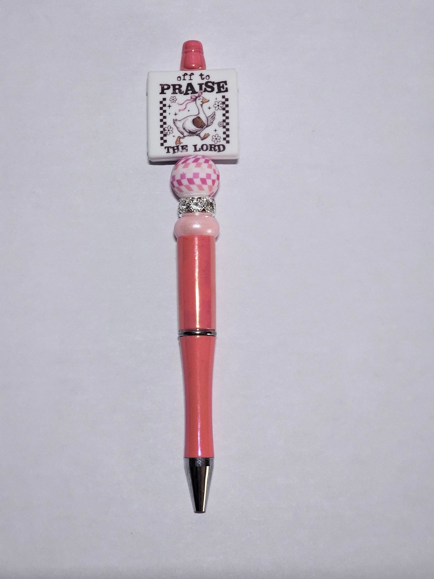 New 1 Count Focal Bead On my way to prase the lord goose. Pen is example bead only