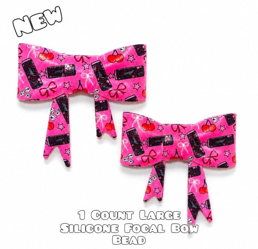 1 Count New Release Silicone Focal Bead Bow Alani