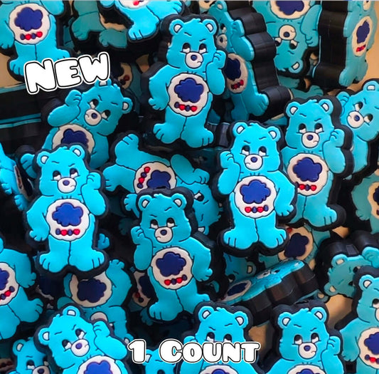 New 1 Count Care Bears BLUE Focal Bead