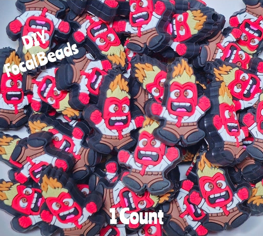 DIY Focal Bead 1 Count Craft Supplies Character Emotions Anger