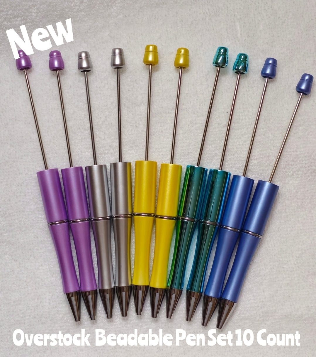 Over stock Clearance 10 Count  Beadable Pen Set