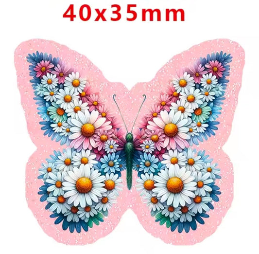 Glitter Acrylic Flatback- Acrylic Planer Resin Charm Butterfly