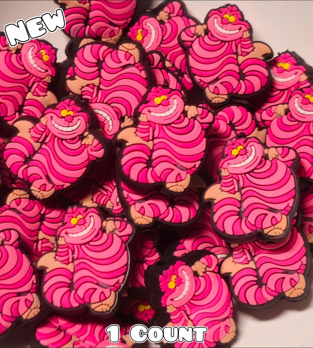 New 1 Count Focal Bead Cheshire Pink Cat