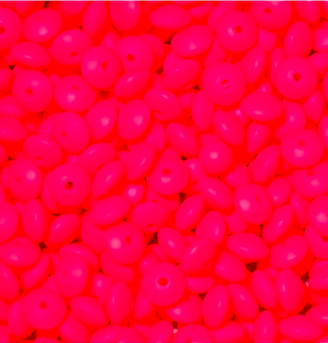 New 1 Count 12mm Silicone Solid Lentil Spacer Beads Craft Supplies Multiple Colors