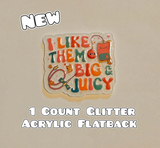 Glitter Acrylic Flatback- Acrylic Planer Resin Charm- Medical