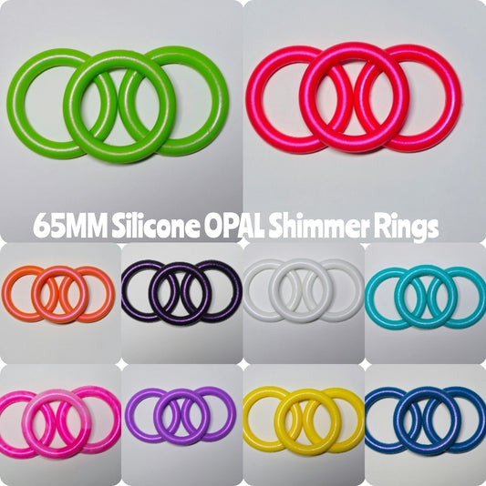 1 Count DIY 65MM Silicone OPAL Rings Craft Supplies Beadable Blanks