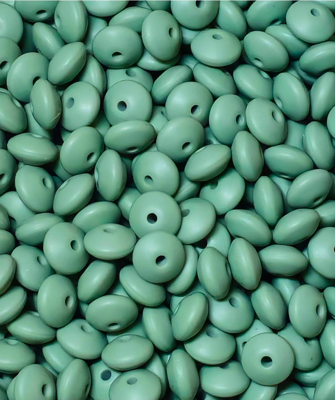 New 1 Count 12mm Silicone Solid Lentil Spacer Beads Craft Supplies Multiple Colors