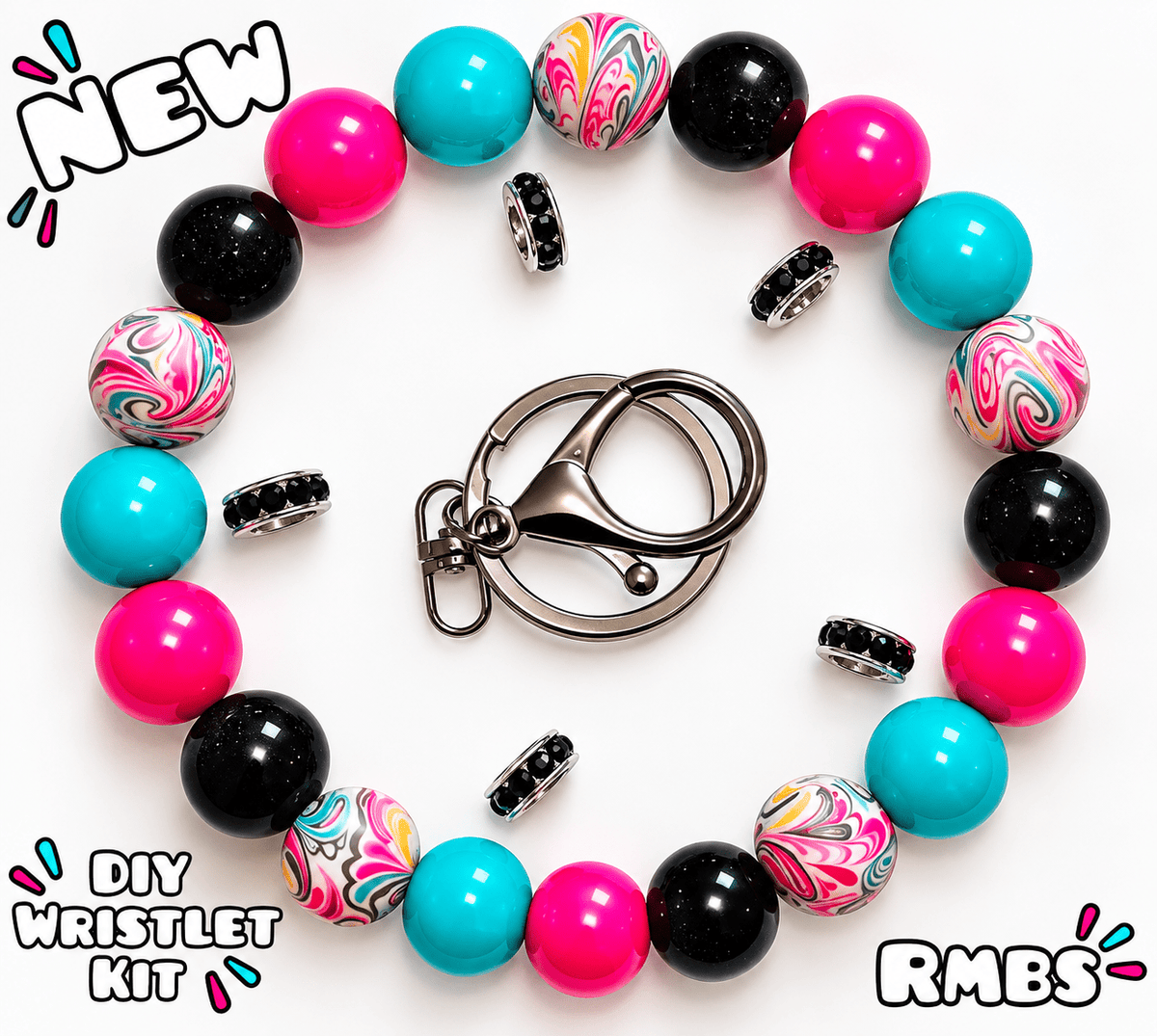 Nuevo kit de pulsera con cuentas de lujo para hacer tú mismo, 1 unidad, diseño de Paisley atrevido