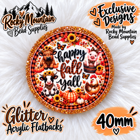 Shop Exclusive 1 Count Custom Exclusive Glitter Acrylic Flatback 40mm