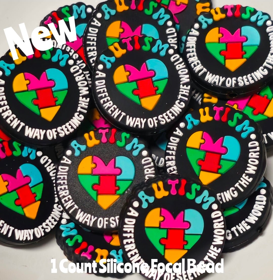 New Autism Focal Beads 1 Count DIY Bead Supplies