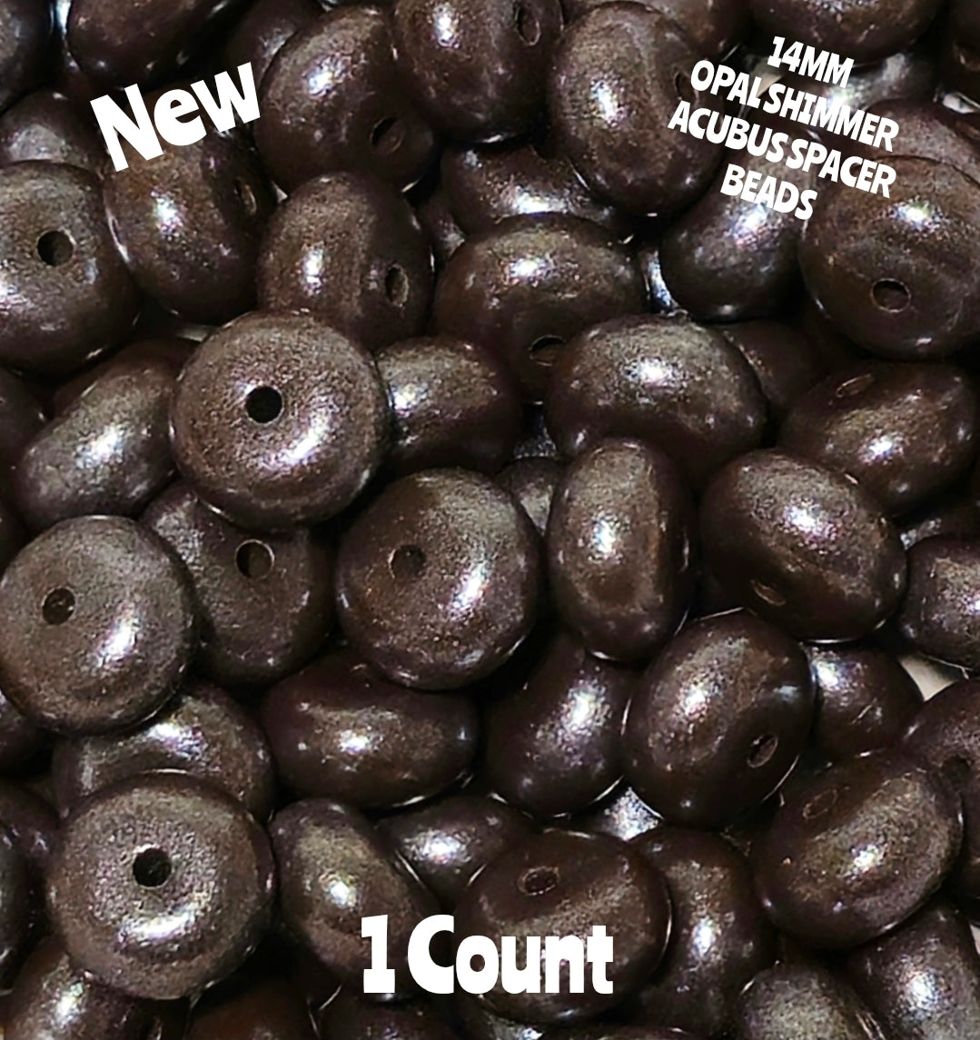 New 1 Count Chocolate Brown 14MM Silicone OPAL Acubus Spacer Beads Craft Supplies