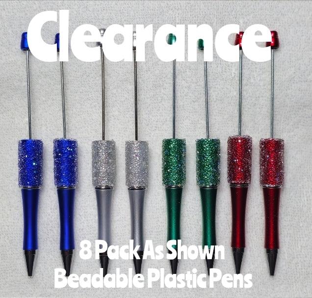 Mixed DIY Beadable Pen Blanks Pack Of 8 pens Clearance Overstock
