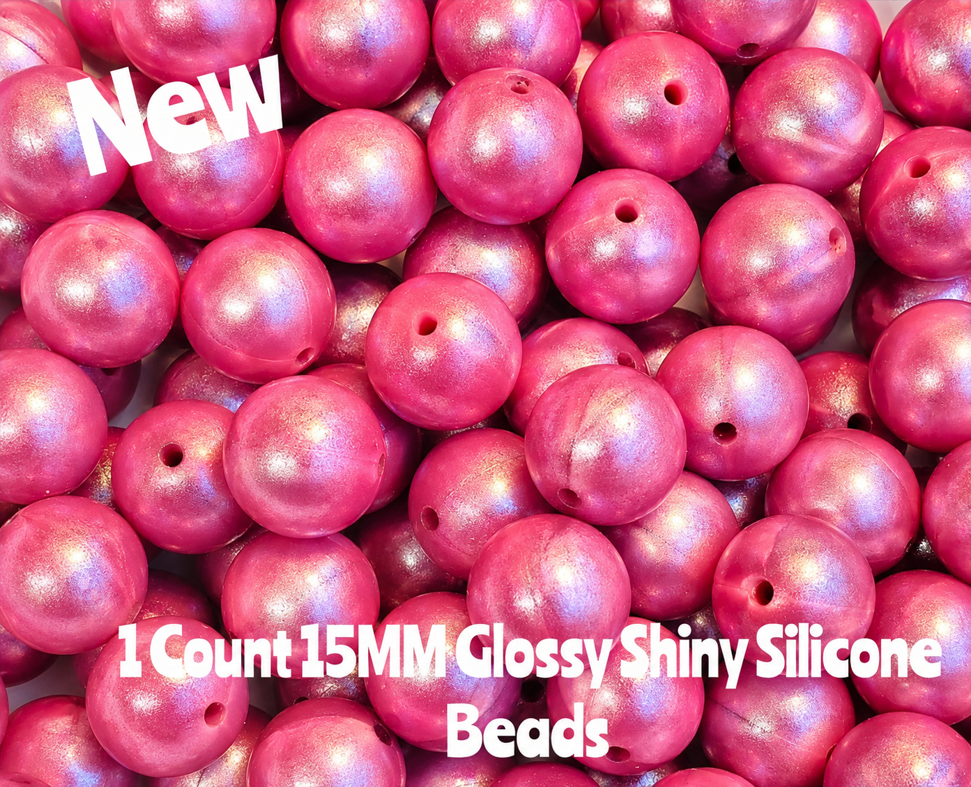 Cuentas de silicona DIY de 15 mm, brillantes, sólidas, 1 unidad, morado jaspeado
