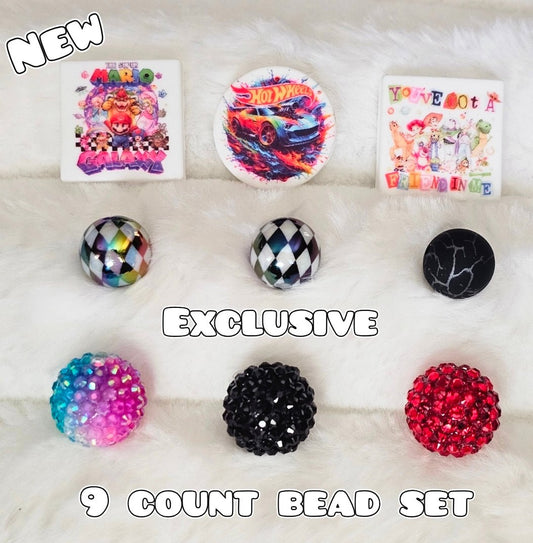 New 9 Count Focal Bead Set Exclusive Shop Made