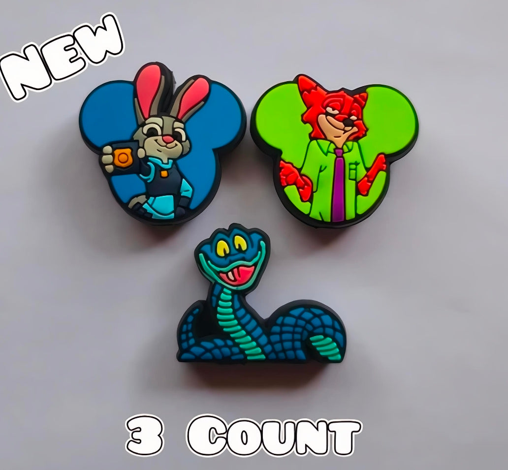 New 3 Count Focal Bead Set Character