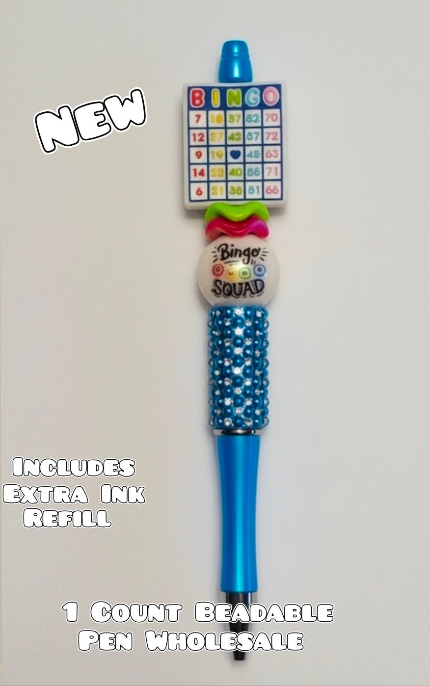 Wholesale Beadable Pens 1 Count Bingo Style Completed Pen