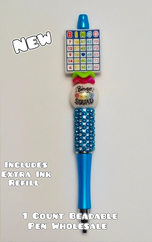 Wholesale Beadable Pens 1 Count Bingo Style Completed Pen
