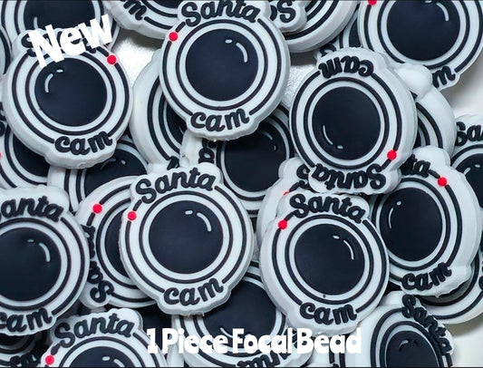 New 1 Count Santa Cam Focal Bead