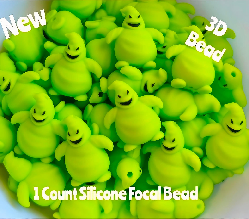 New 3D Oggie Boogie Man Focal Beads 1 Count DIY Bead Supplies