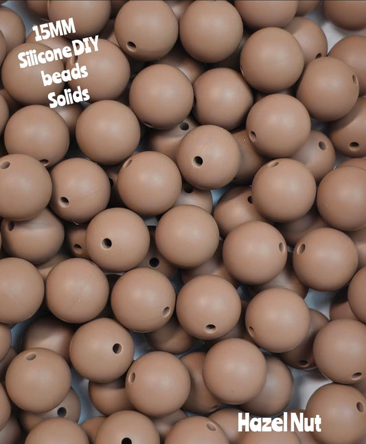 15mm DIY Silicone Solids 1 Count Hazelnut