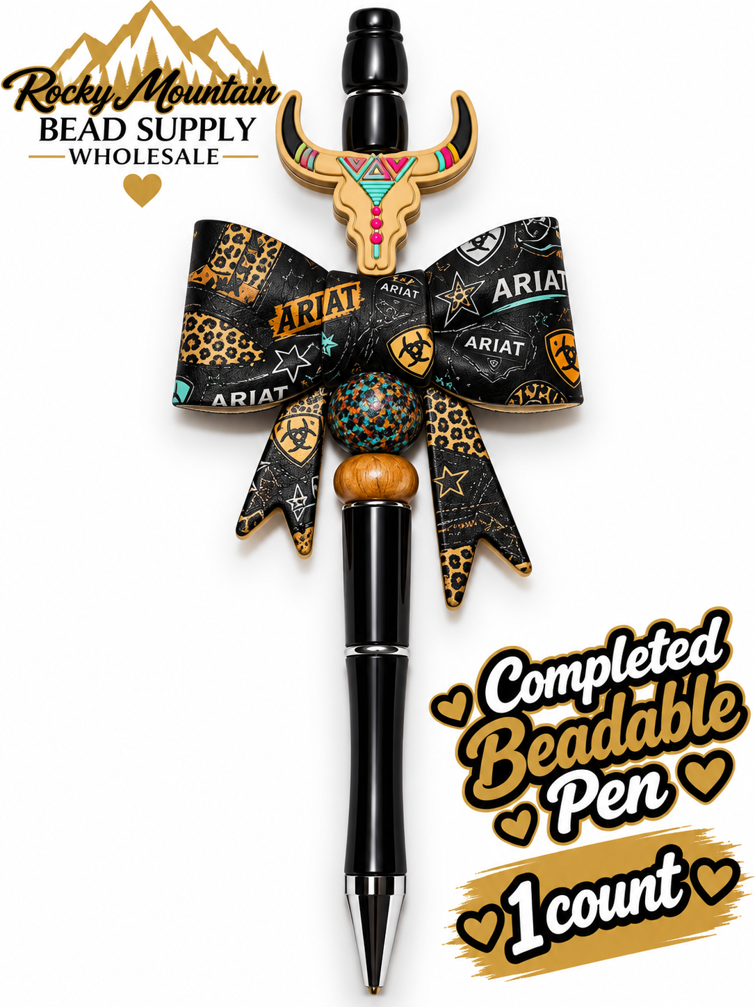 New 1 Count Completed Beadable Pen Exclusive Design  Wholesale Ariat