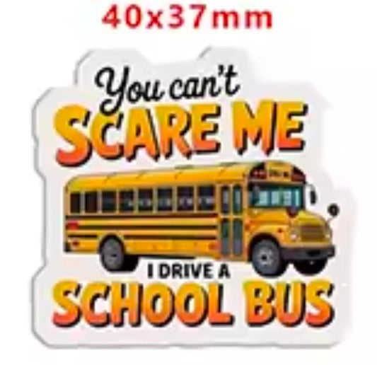 Glitter Acrylic Flatback- Acrylic Planer Resin Charm- School Bus