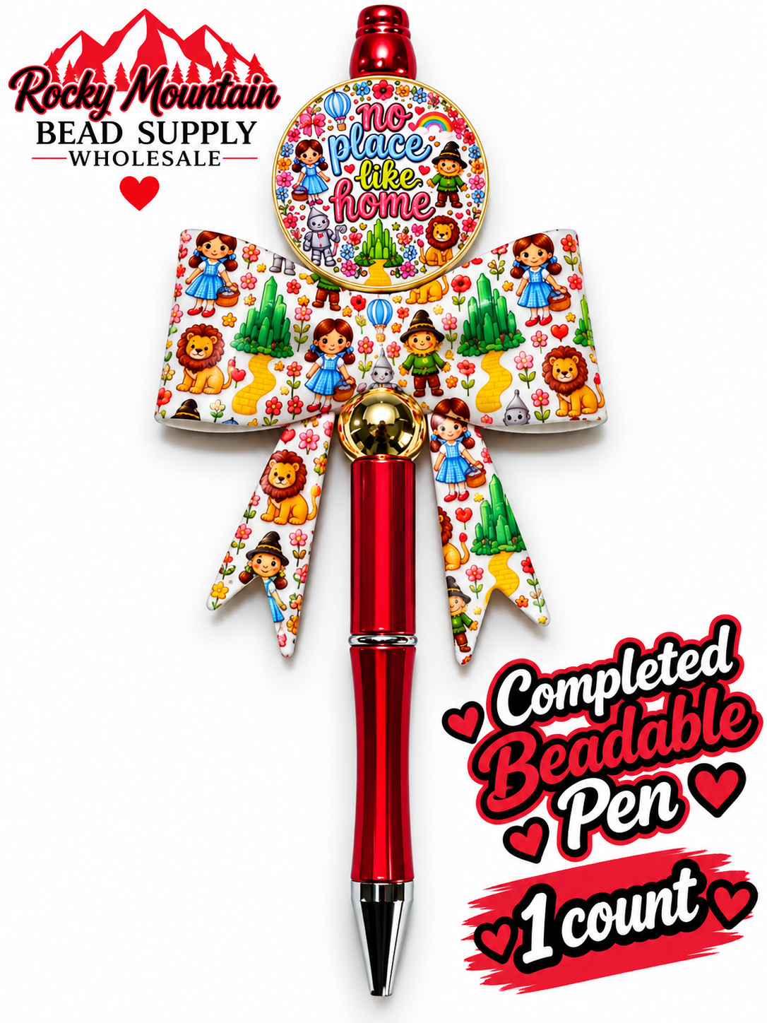 New 1 Count Completed Beadable Pen Exclusive Design  Wholesale