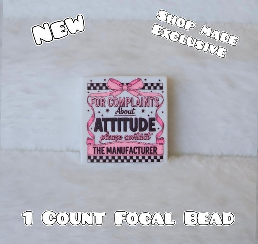 New 1 Count Focal Bead For complaints on attitude check the manufacture.  Pen is example bead only
