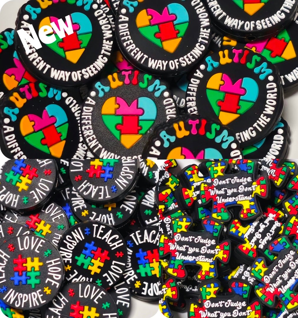 New Autism Focal Beads 1 Count DIY Bead Supplies