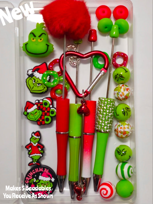 New Grinch Character Beabable kit Container INCLUDED Limited Edition Includes Container
