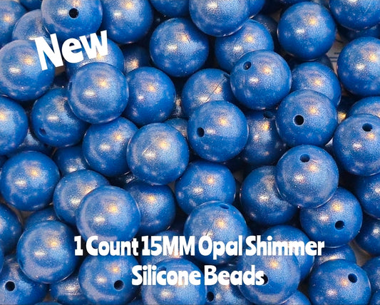 New 15mm 1 Count DIY Silicone Solid OPAL Caribbean Blue Craft Supplies & ACCESSORIES