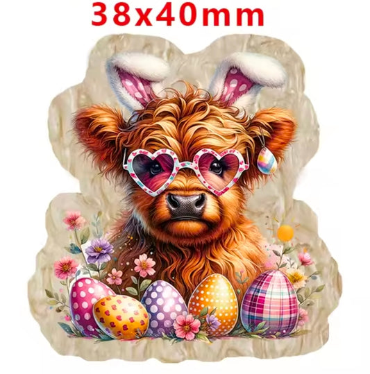 New 1 Count Glitter Acrylic Flatback Multiple Uses Acrpylic Craft Supplies Easter