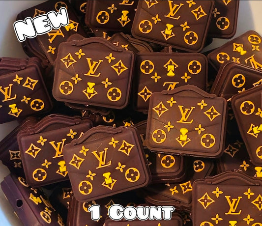 New 1 Count Focal Bead Designer Luxury Purse Brown