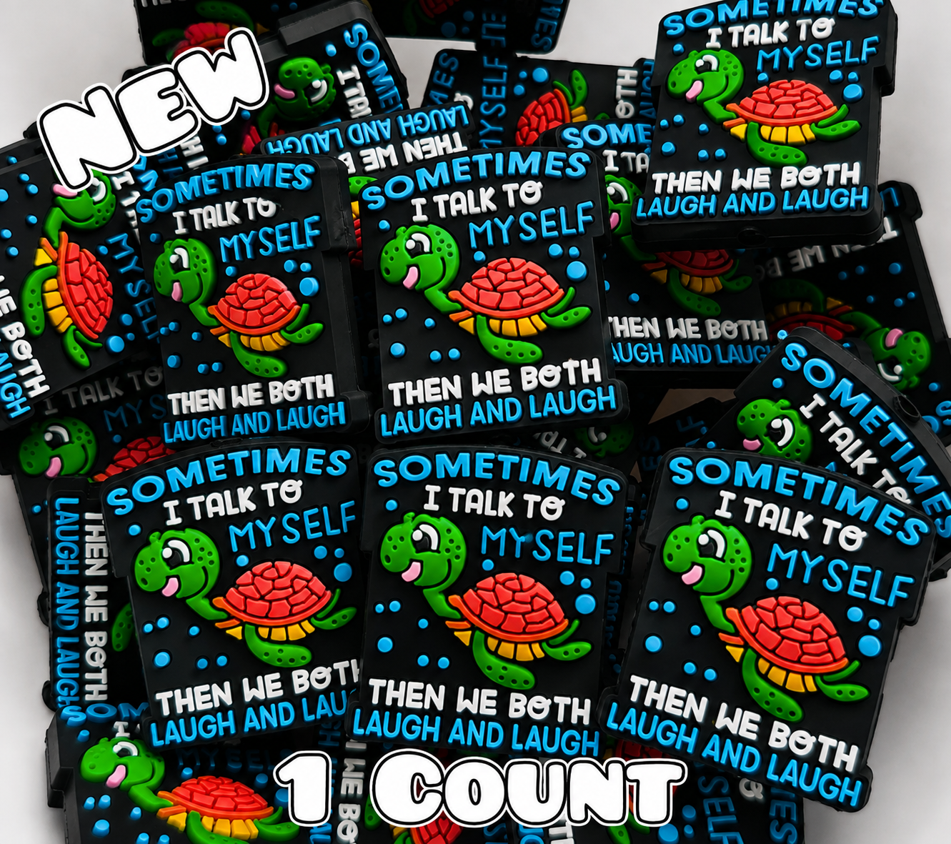 New 1 Count Focal Bead Turtle Funny