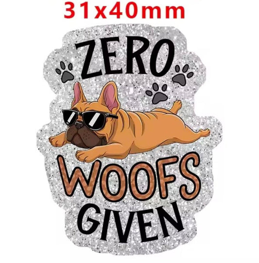 Glitter Acrylic Flatback- Acrylic Planer Resin Charm Animal Sarcastic