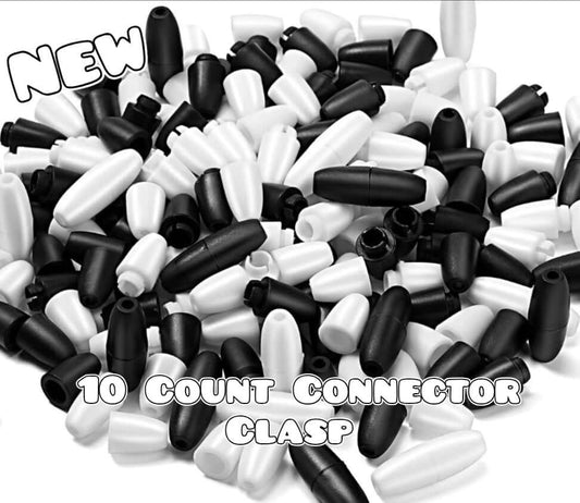 10 Count Connector Clasp Black White