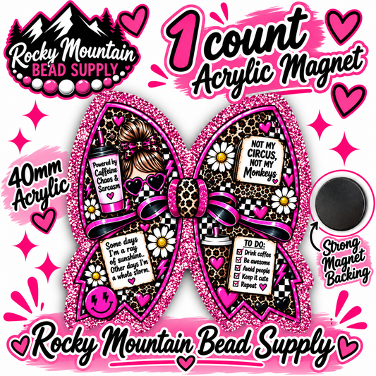 New 1 Count Completed Exclusive Design Wholesale Acrylic Flatback Magnet 🧲