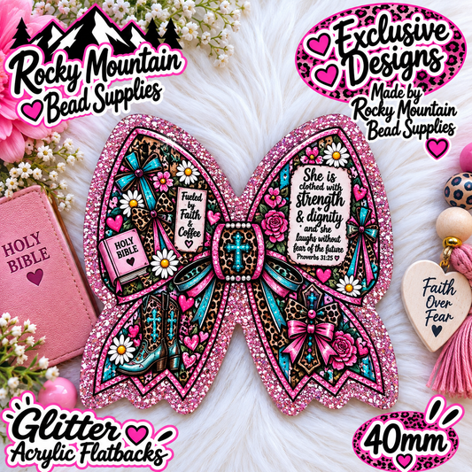 Shop Exclusive 1 Count Custom Exclusive Glitter Acrylic Flatback 40mm