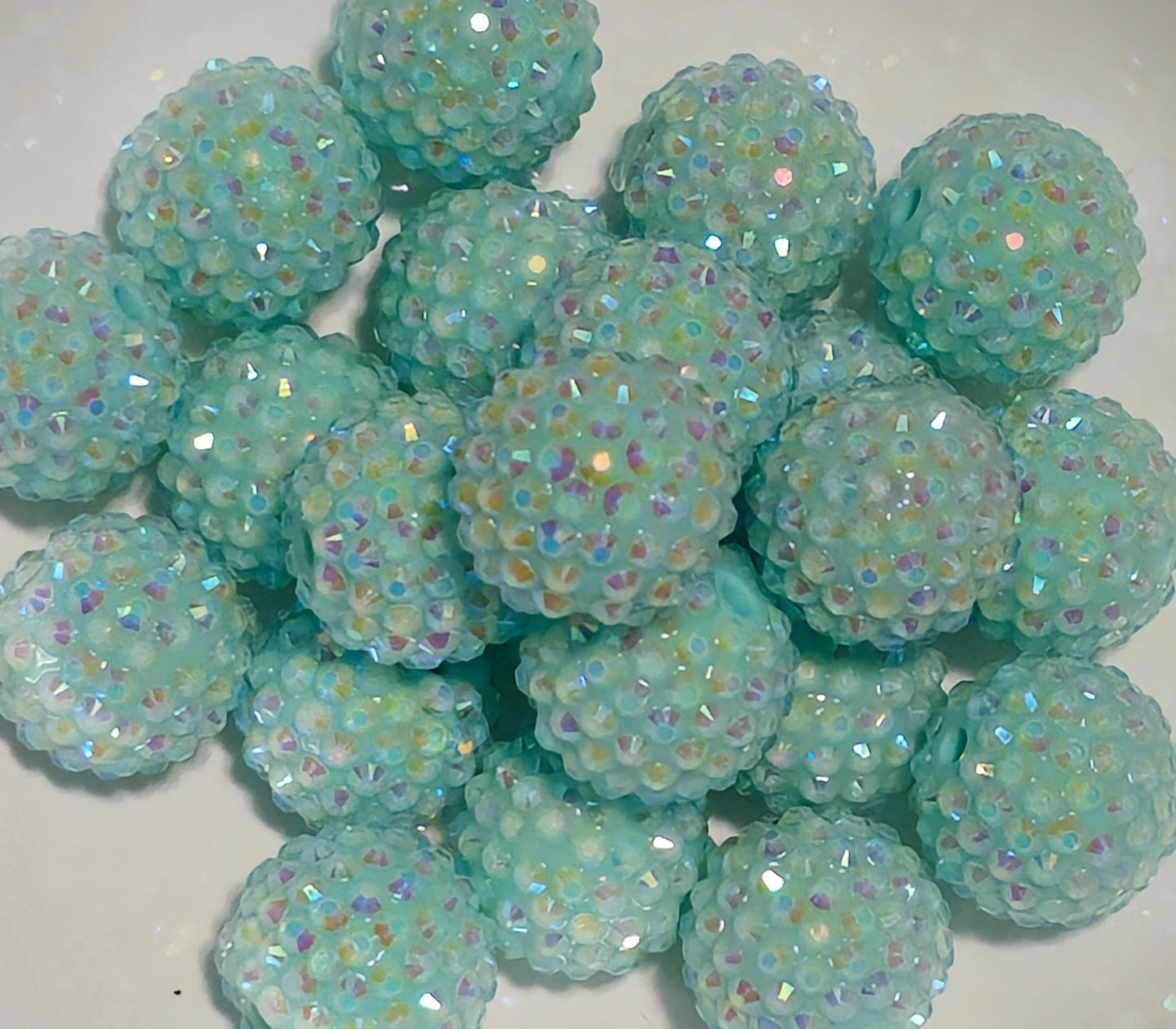 1 Count 20MM Acrylic Rhinestone Fancy Beads