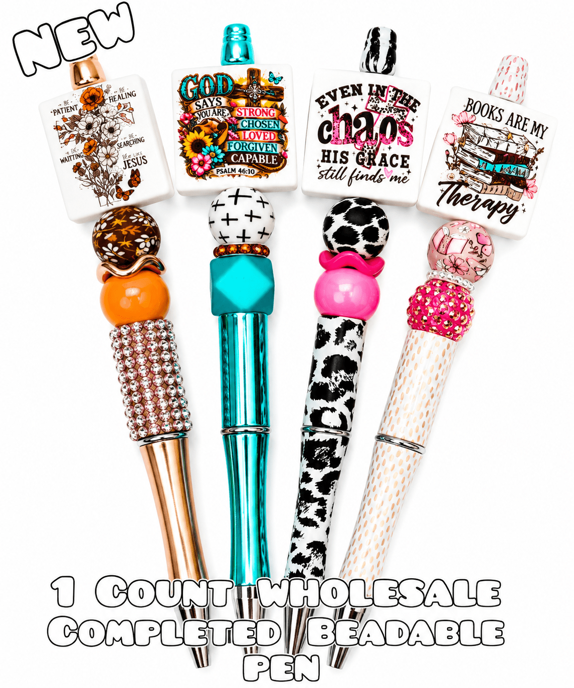 Wholesale 1 Count Beadable Pens religious and  books