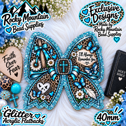 Shop Exclusive 1 Count Custom Exclusive Glitter Acrylic Flatback 40mm