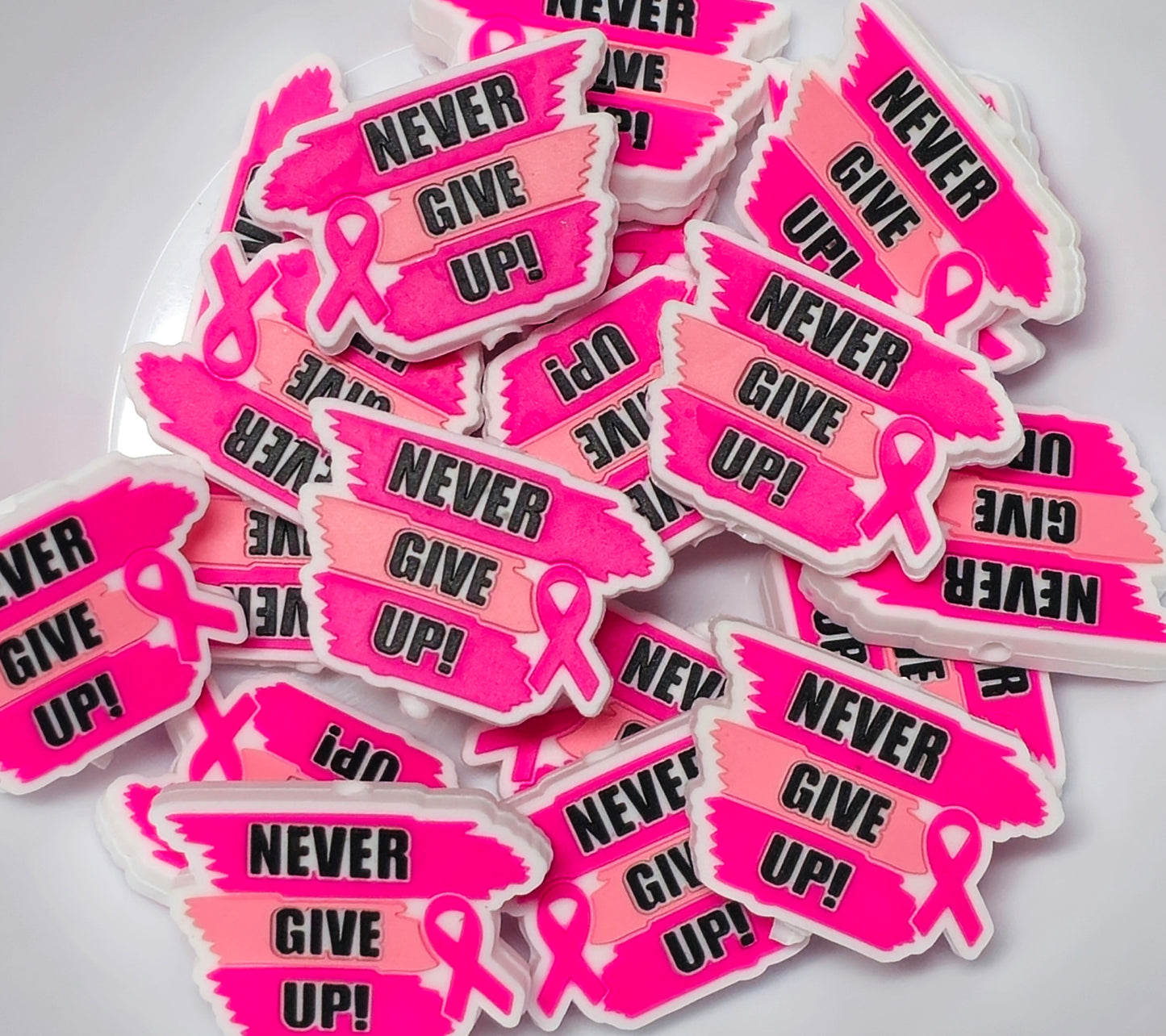 DIY Focal Bead 1 Count Craft Supplies Cancer Awareness Beads Breast Cancer