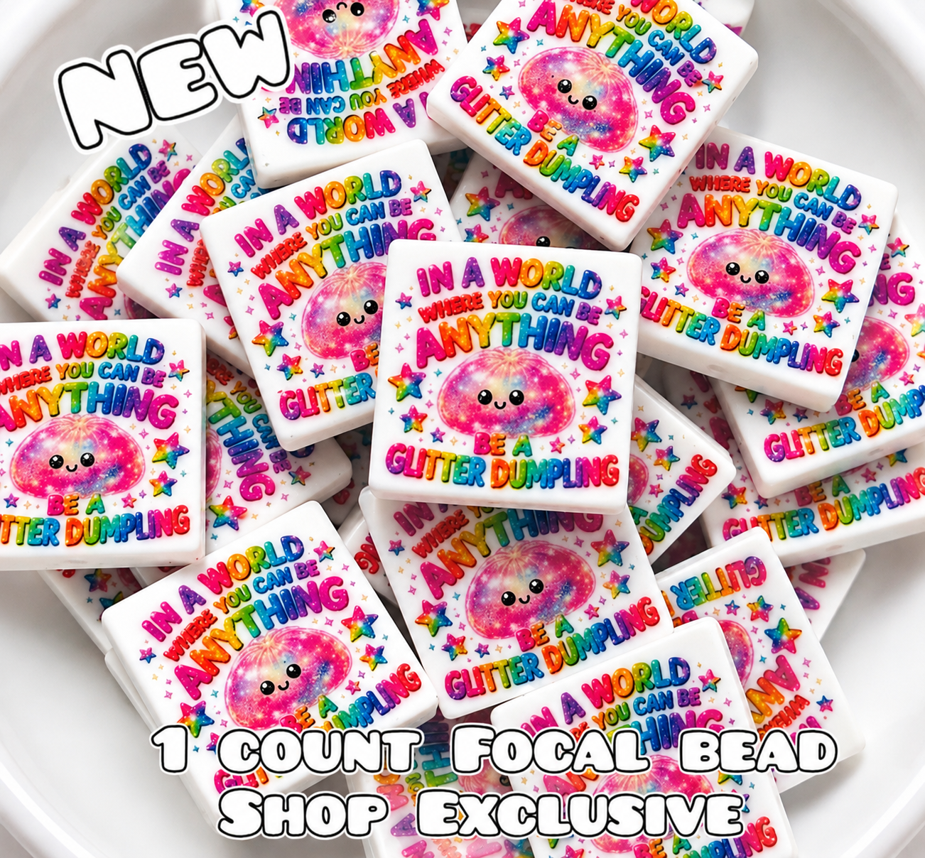 New 1 Count Focal Bead Exclusive Bead Glitter Dumpling