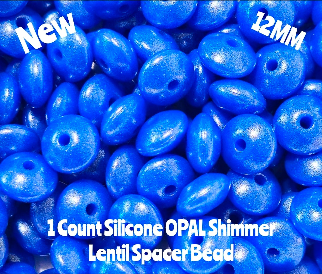 New 1 Count Opal Shimmer Lentil Spacer Beads Multiple Color Options